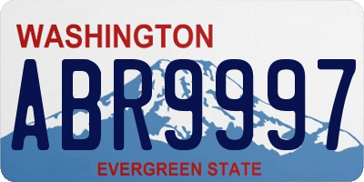WA license plate ABR9997