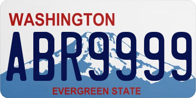 WA license plate ABR9999