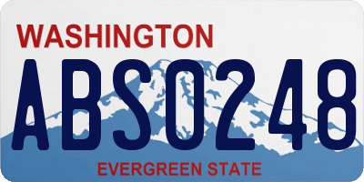 WA license plate ABS0248
