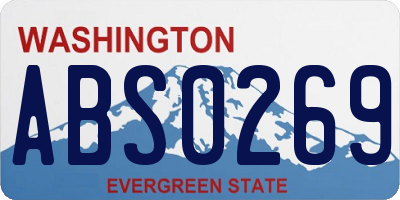 WA license plate ABS0269