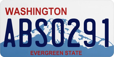 WA license plate ABS0291