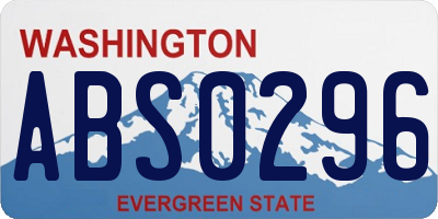 WA license plate ABS0296
