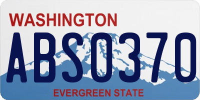 WA license plate ABS0370