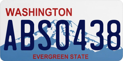 WA license plate ABS0438