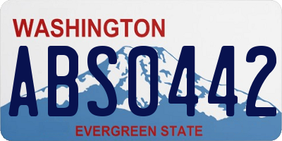 WA license plate ABS0442
