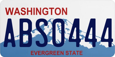 WA license plate ABS0444