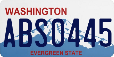 WA license plate ABS0445