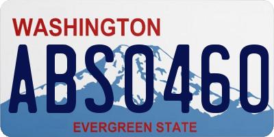WA license plate ABS0460