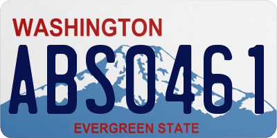 WA license plate ABS0461