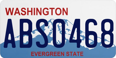 WA license plate ABS0468