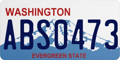 WA license plate ABS0473