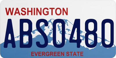 WA license plate ABS0480