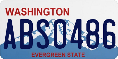 WA license plate ABS0486