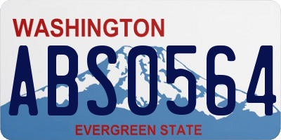 WA license plate ABS0564