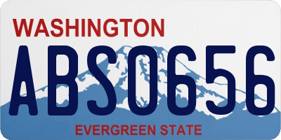 WA license plate ABS0656