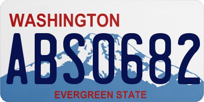 WA license plate ABS0682