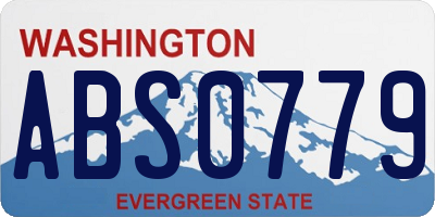 WA license plate ABS0779