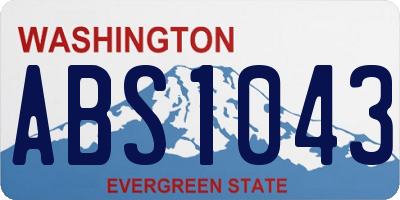 WA license plate ABS1043