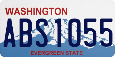 WA license plate ABS1055
