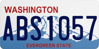 WA license plate ABS1057