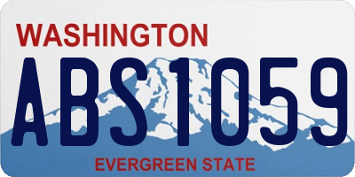 WA license plate ABS1059