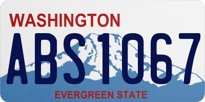 WA license plate ABS1067