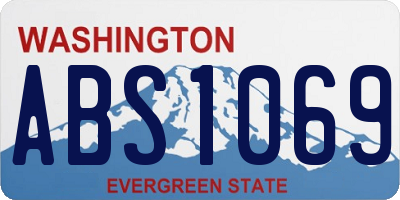 WA license plate ABS1069