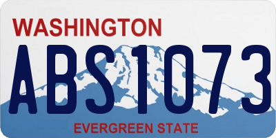 WA license plate ABS1073