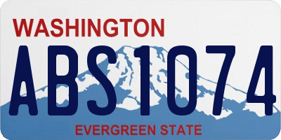 WA license plate ABS1074