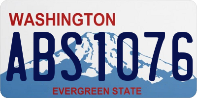 WA license plate ABS1076