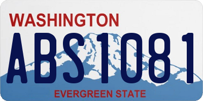 WA license plate ABS1081