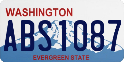 WA license plate ABS1087