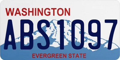 WA license plate ABS1097