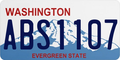 WA license plate ABS1107