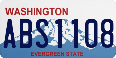 WA license plate ABS1108