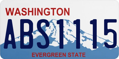 WA license plate ABS1115