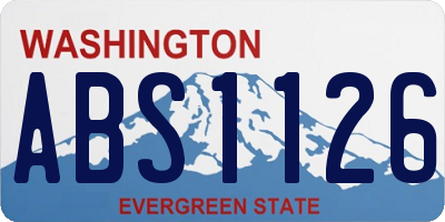 WA license plate ABS1126
