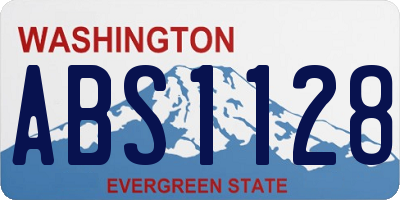 WA license plate ABS1128