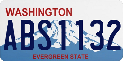WA license plate ABS1132