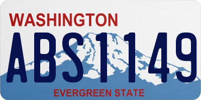 WA license plate ABS1149