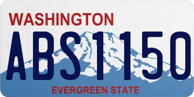 WA license plate ABS1150