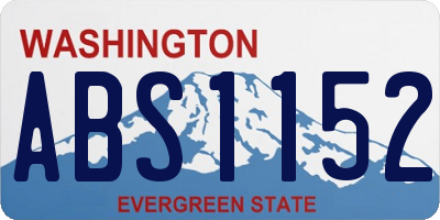 WA license plate ABS1152