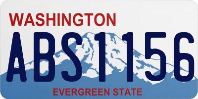 WA license plate ABS1156