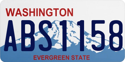 WA license plate ABS1158