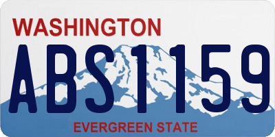 WA license plate ABS1159