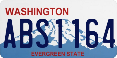 WA license plate ABS1164