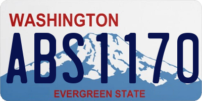 WA license plate ABS1170