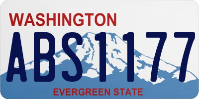 WA license plate ABS1177
