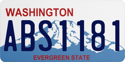 WA license plate ABS1181