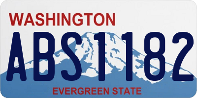 WA license plate ABS1182
